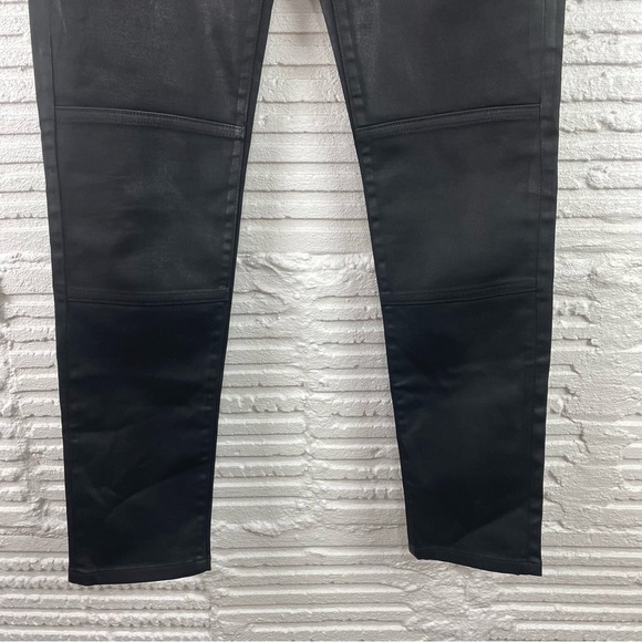 Banana Republic Luxe Sateen Coated Black Skinny Jeans Size 25 - Picture 4 of 15